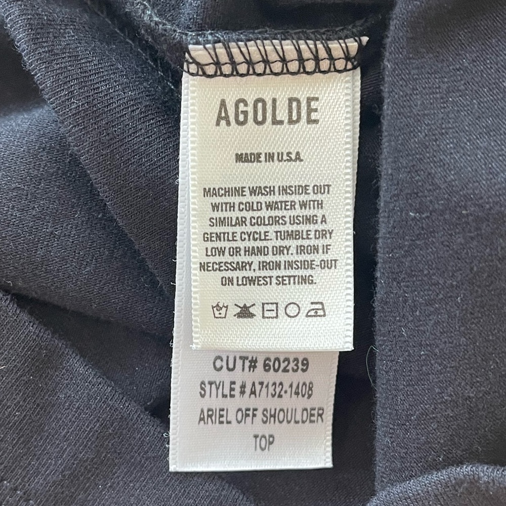 Agolde Black Off-Shoulder Top - Picture 7 of 8